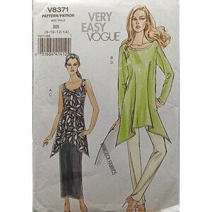 UNCUT Very Easy Vogue V8371 Sewing Pattern Misses Tunic Skirt & Pants Size 8-14